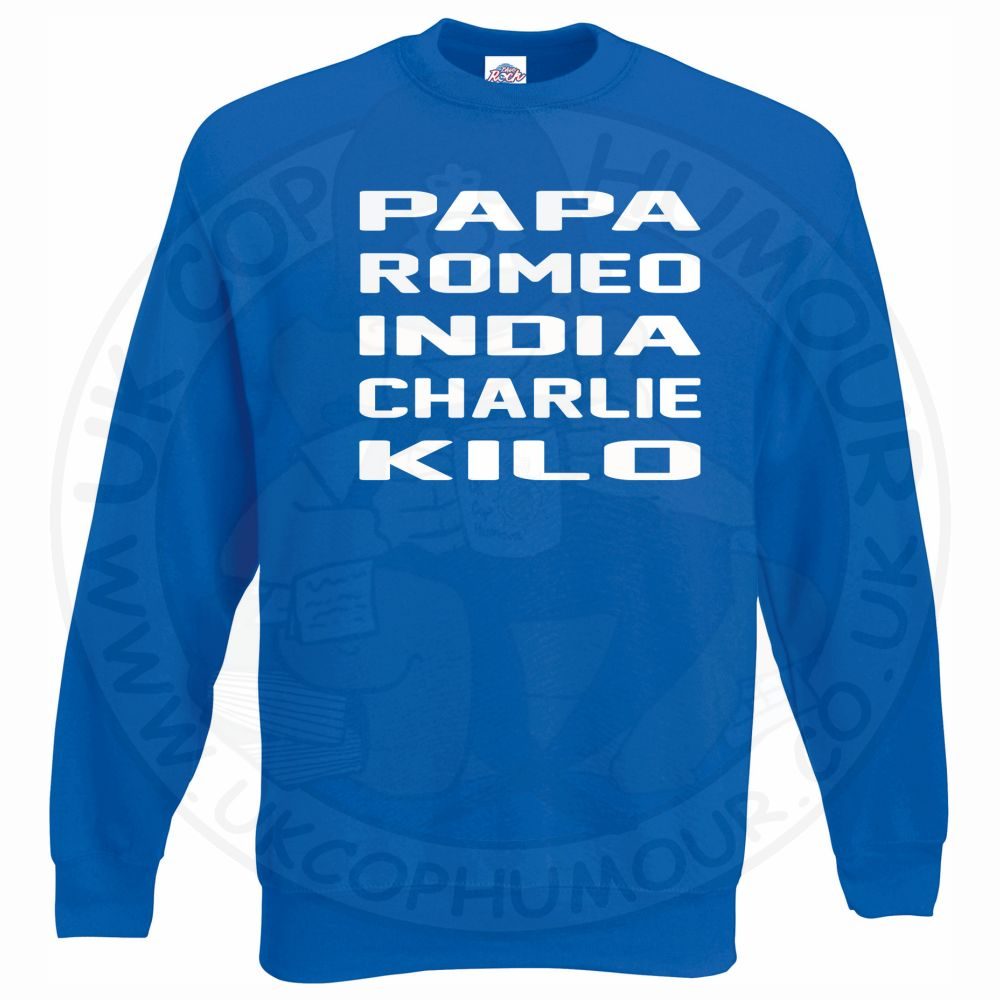 Papa Romeo India Charlie Kilo Sweatshirt - Image 8