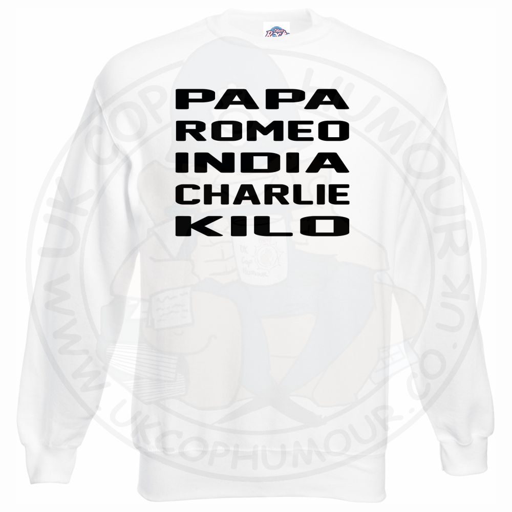 Papa Romeo India Charlie Kilo Sweatshirt - Image 10