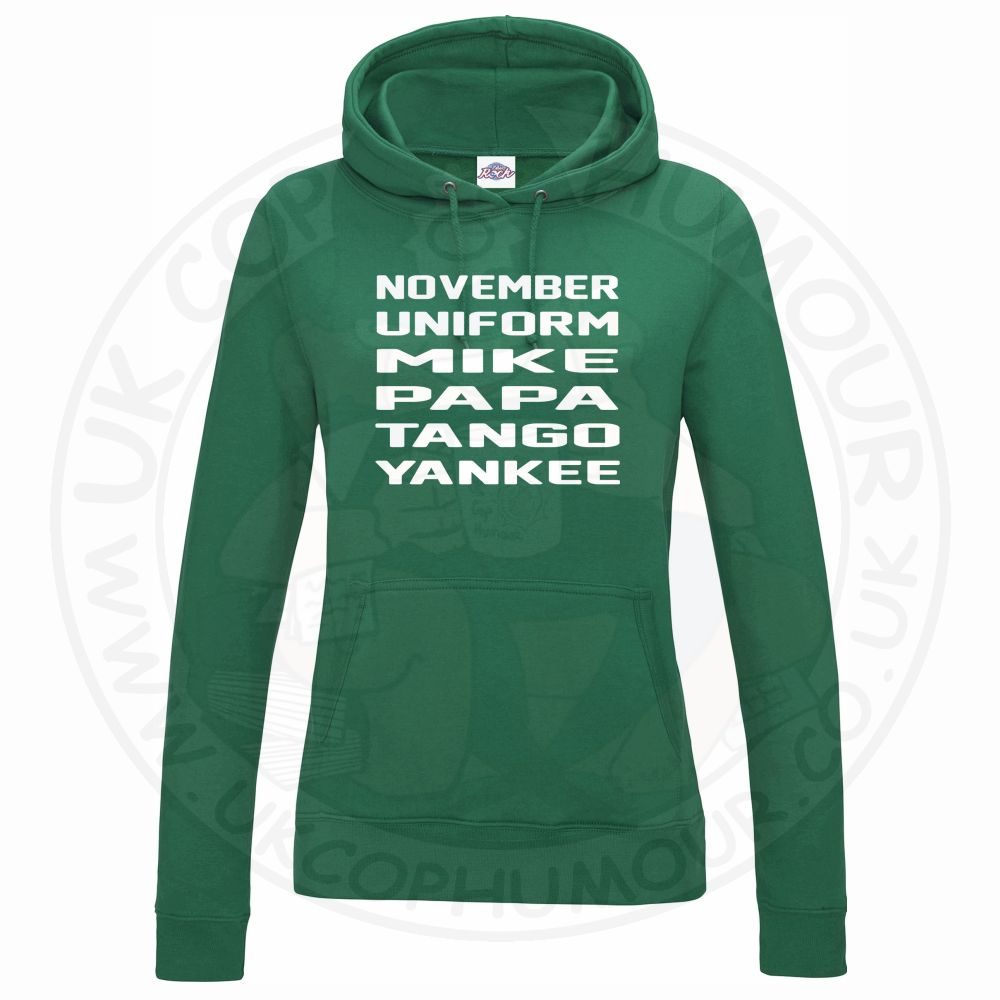 Womens November Uniform Mike Papa Tango Yankee Hoodie - Image 3