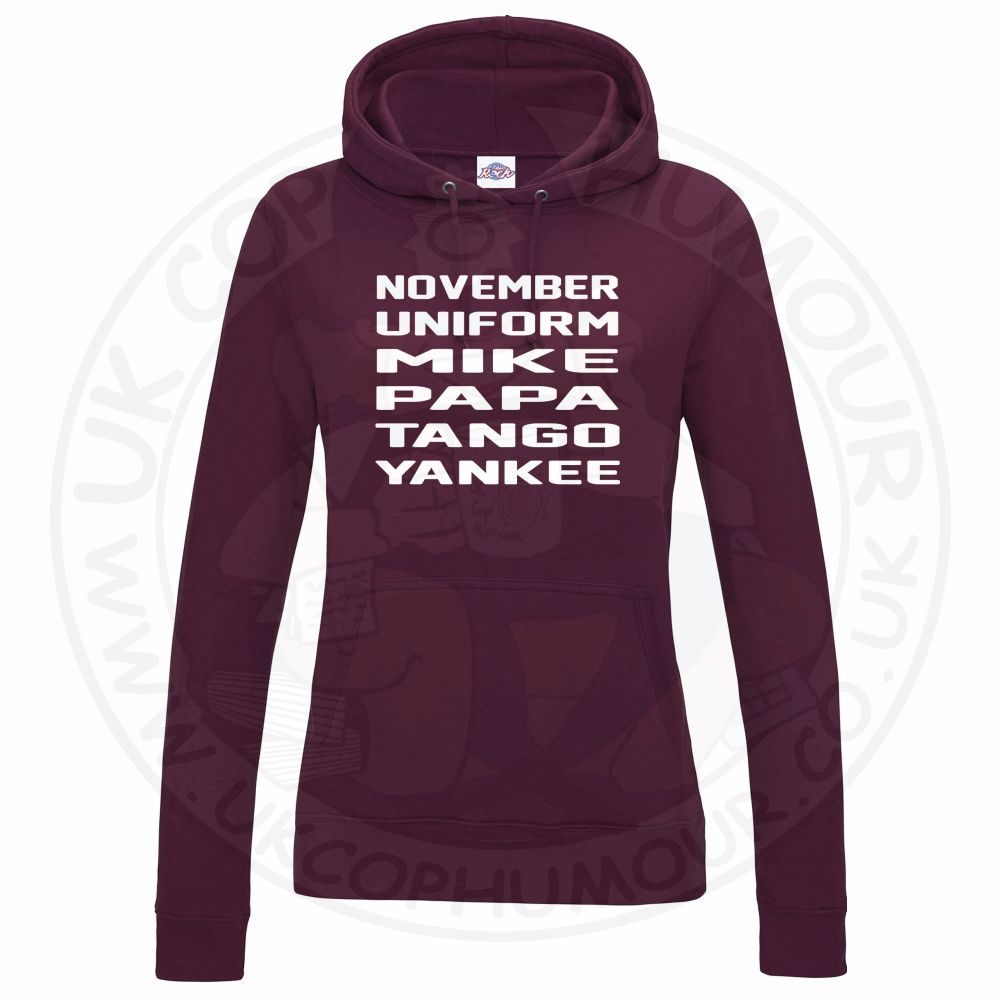 Womens November Uniform Mike Papa Tango Yankee Hoodie - Image 7