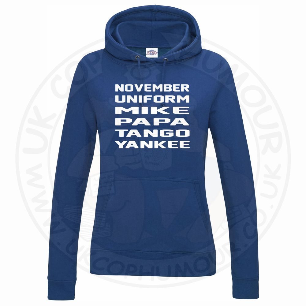 Womens November Uniform Mike Papa Tango Yankee Hoodie - Image 12