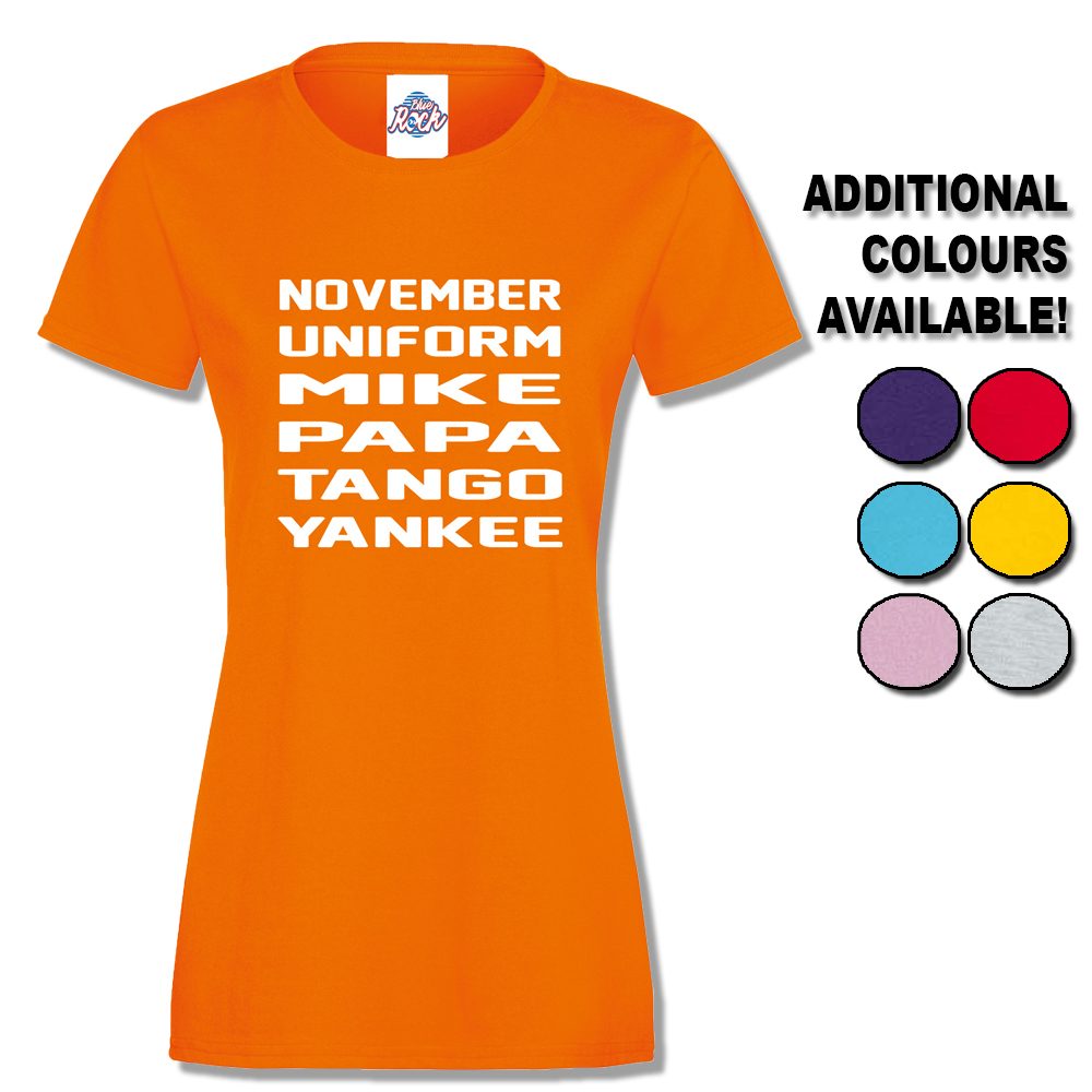 Womens November Uniform Mike Papa Tango Yankee T-Shirt