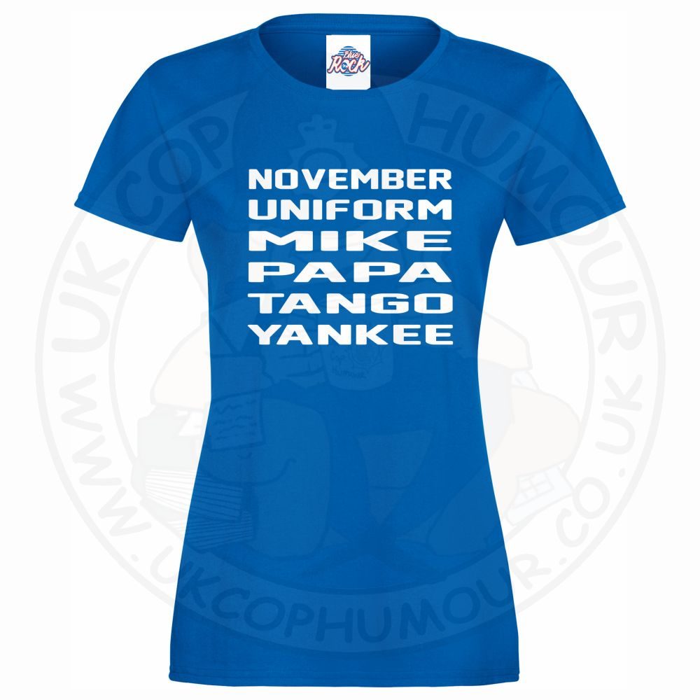 Womens November Uniform Mike Papa Tango Yankee T-Shirt - Image 8
