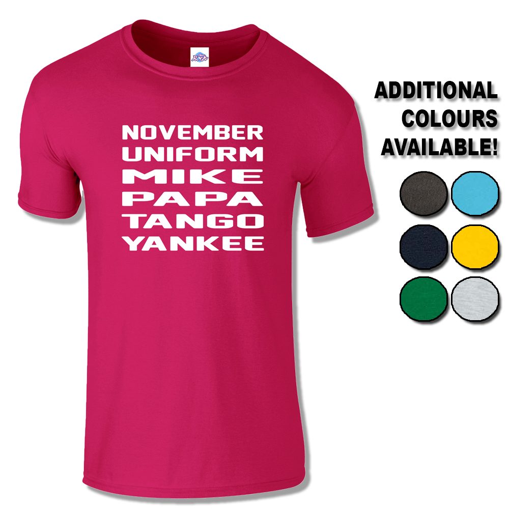 Mens November Uniform Mike Papa Tango Yankee T-Shirt