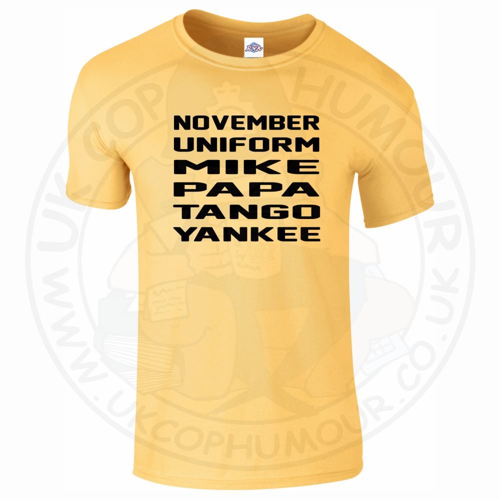 Mens November Uniform Mike Papa Tango Yankee T-Shirt - Image 14
