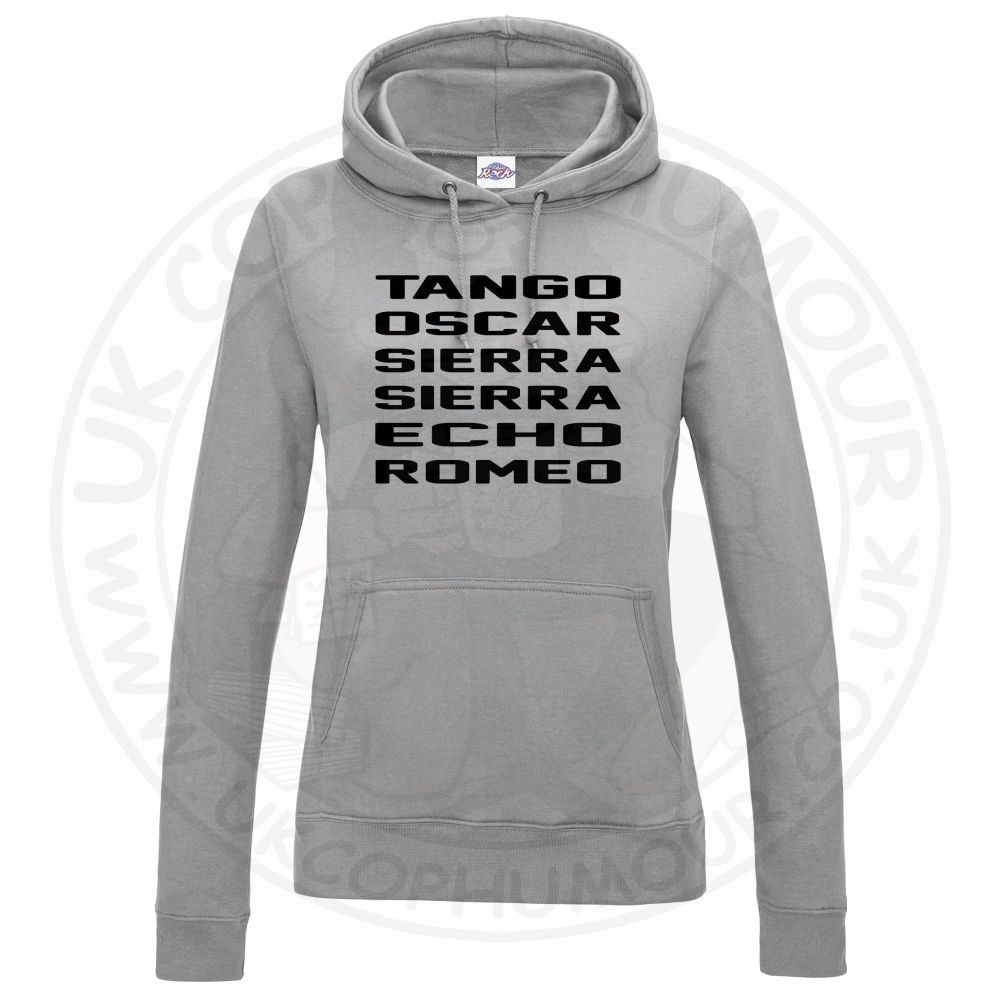Womens Tango Oscar Sierra Sierra Echo Romeo Hoodie - Image 5