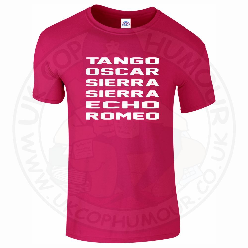 Mens Tango Oscar Sierra Sierra Echo Romeo T-Shirt - Image 16