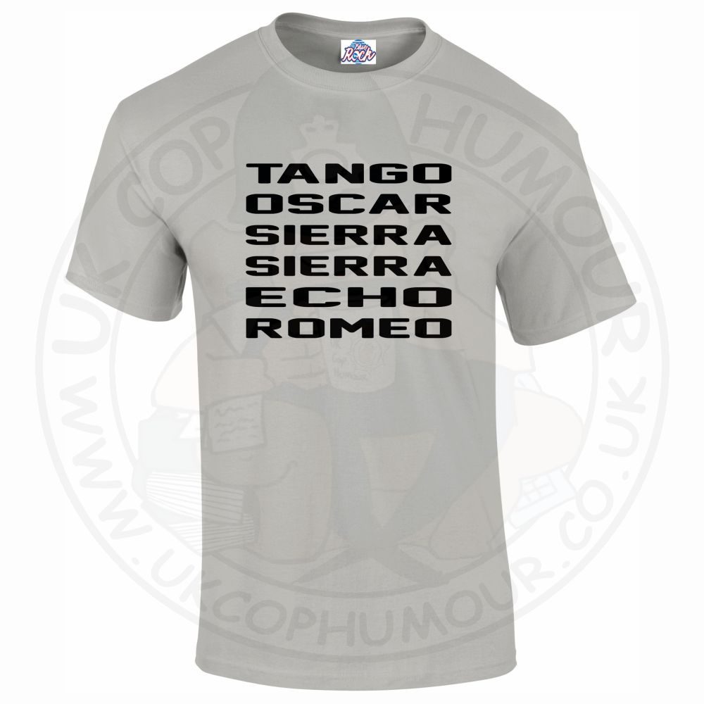 Mens Tango Oscar Sierra Sierra Echo Romeo T-Shirt - Image 7