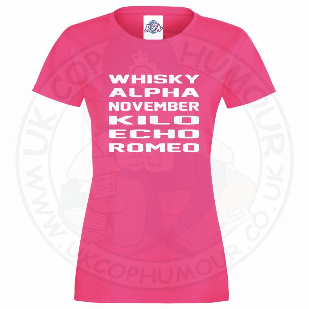 Womens Whisky Alpha November Kilo Echo Romeo T-Shirt - Image 6