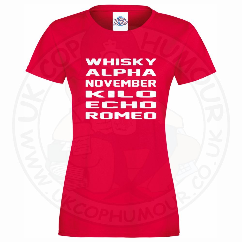 Womens Whisky Alpha November Kilo Echo Romeo T-Shirt - Image 7