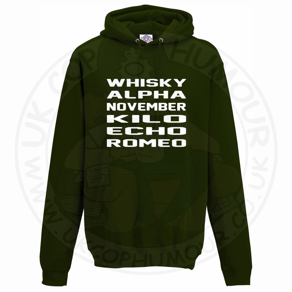 Unisex Whisky Alpha November Kilo Echo Romeo Hoodie - Image 4