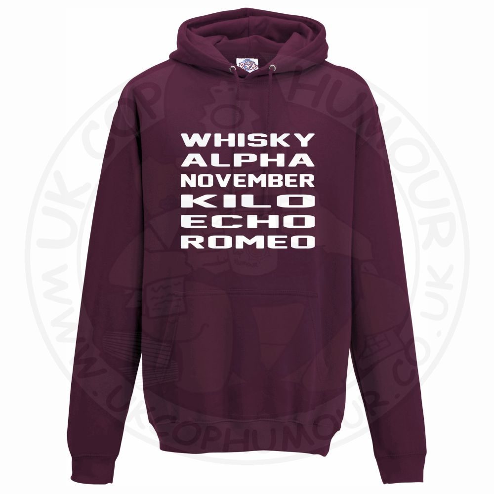 Unisex Whisky Alpha November Kilo Echo Romeo Hoodie - Image 8