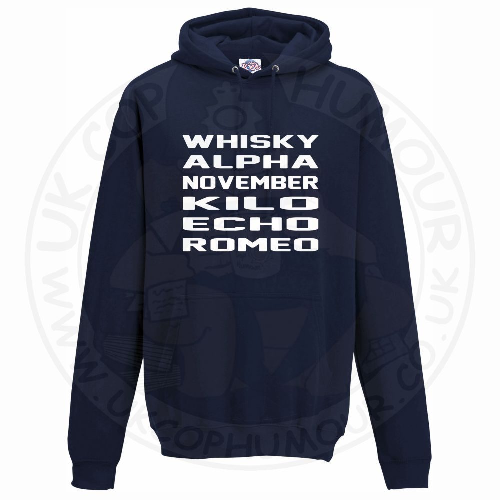 Unisex Whisky Alpha November Kilo Echo Romeo Hoodie - Image 9