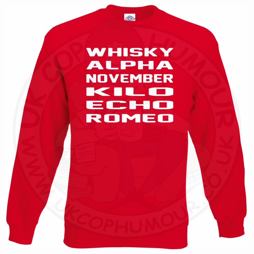 Whisky Alpha November Kilo Echo Romeo Sweatshirt - Image 7