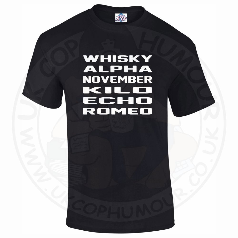 Mens Whisky Alpha November Kilo Echo Romeo T-Shirt - Image 2