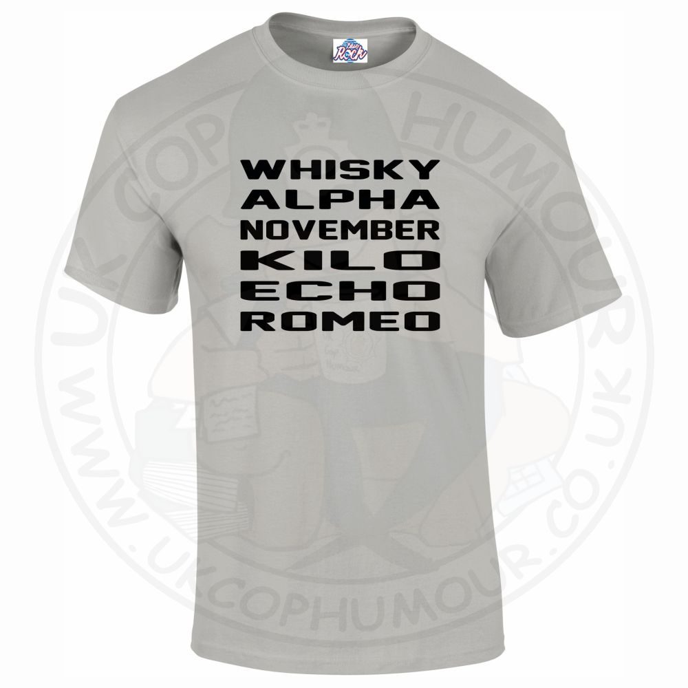 Mens Whisky Alpha November Kilo Echo Romeo T-Shirt - Image 7