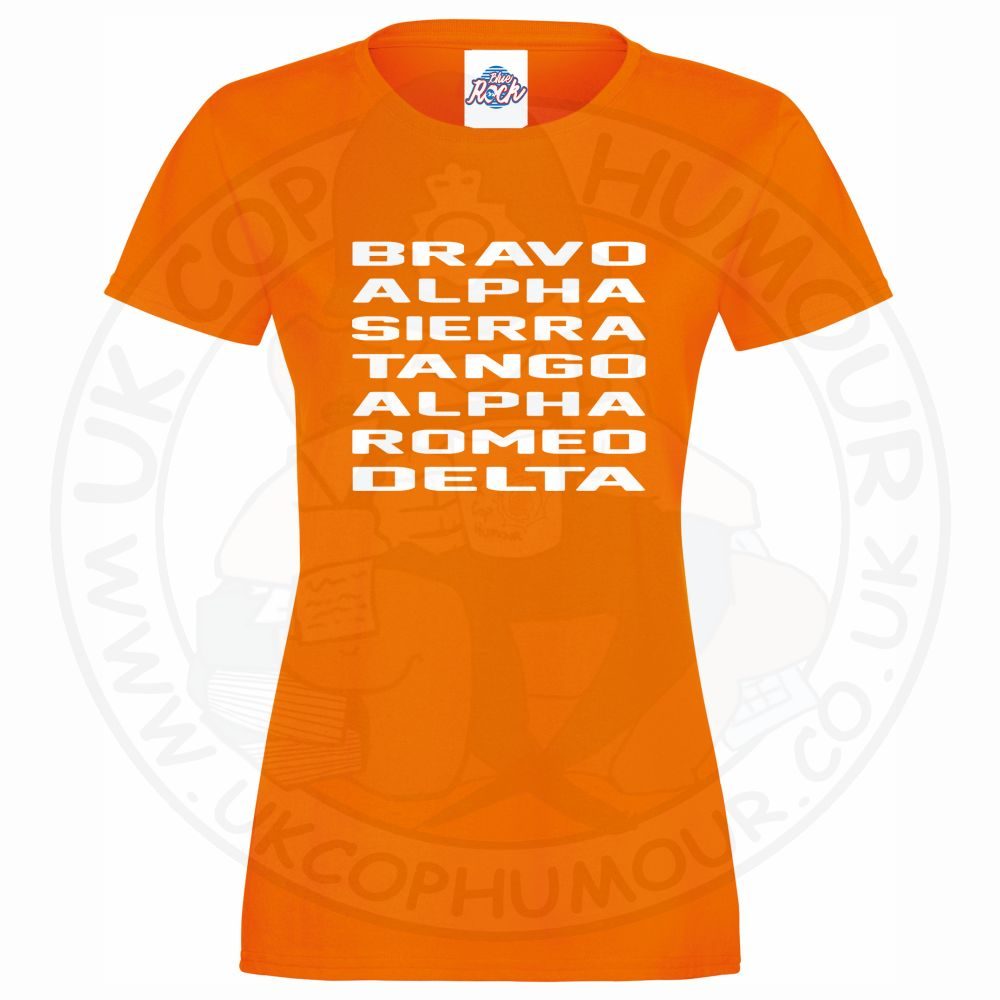Womens Bravo Alpha Sierra Tango Alpha Romeo Delta T-Shirt - Image 6
