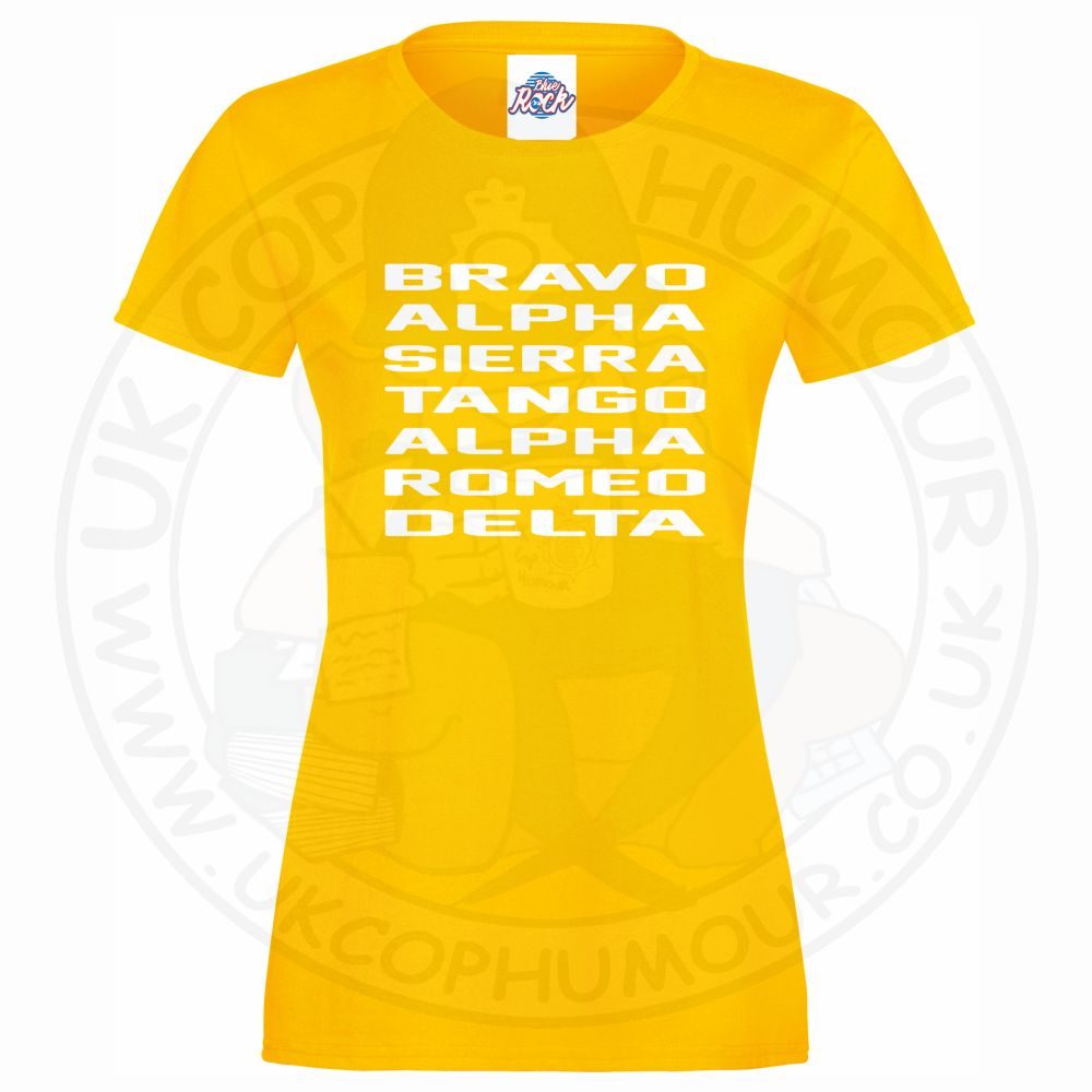 Womens Bravo Alpha Sierra Tango Alpha Romeo Delta T-Shirt - Image 10