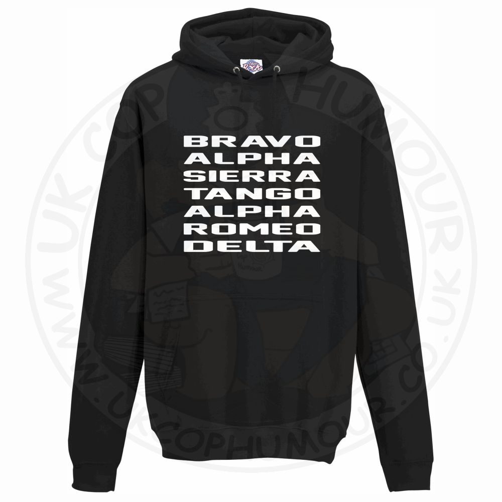 Unisex Bravo Alpha Sierra Tango Alpha Romeo Delta Hoodie - Image 3