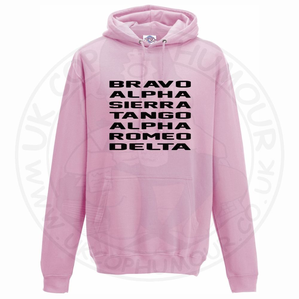 Unisex Bravo Alpha Sierra Tango Alpha Romeo Delta Hoodie - Image 2
