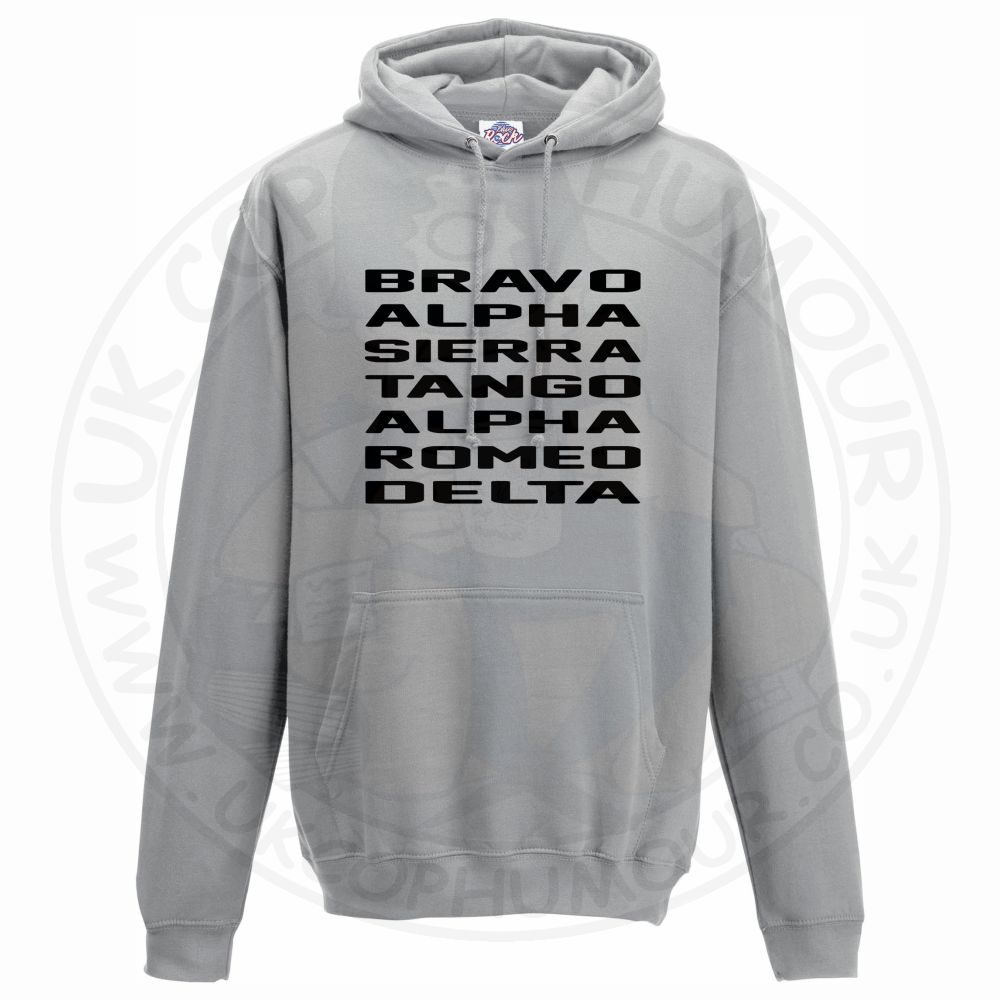 Unisex Bravo Alpha Sierra Tango Alpha Romeo Delta Hoodie - Image 5