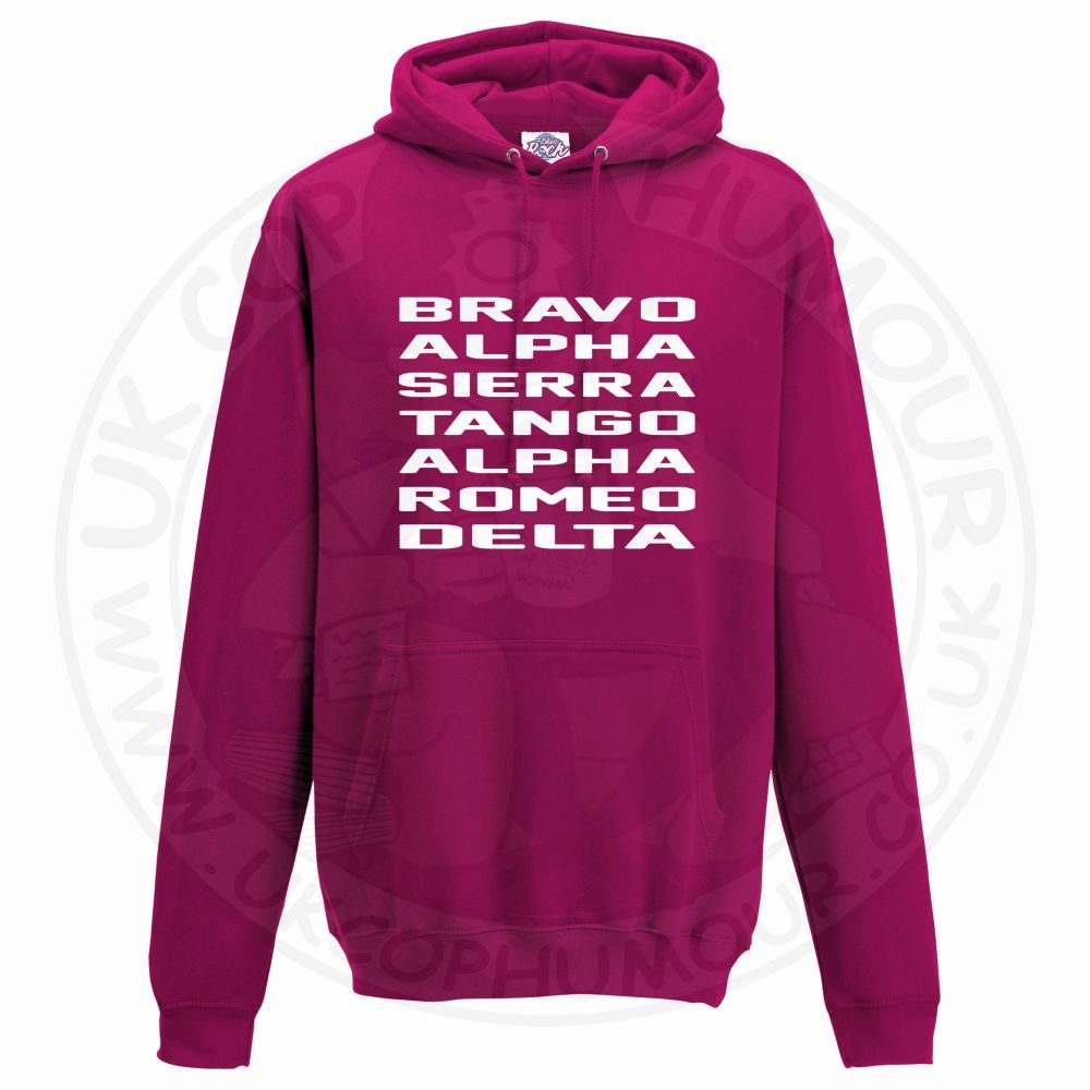 Unisex Bravo Alpha Sierra Tango Alpha Romeo Delta Hoodie - Image 6