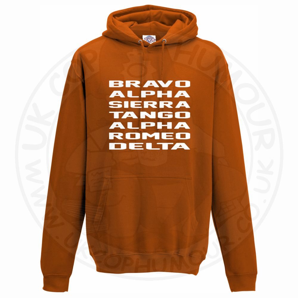 Unisex Bravo Alpha Sierra Tango Alpha Romeo Delta Hoodie - Image 10