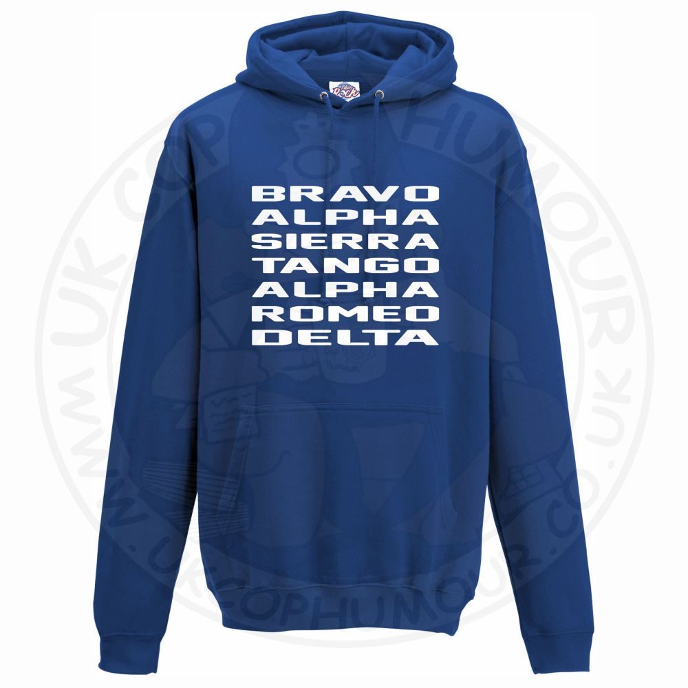 Unisex Bravo Alpha Sierra Tango Alpha Romeo Delta Hoodie - Image 13