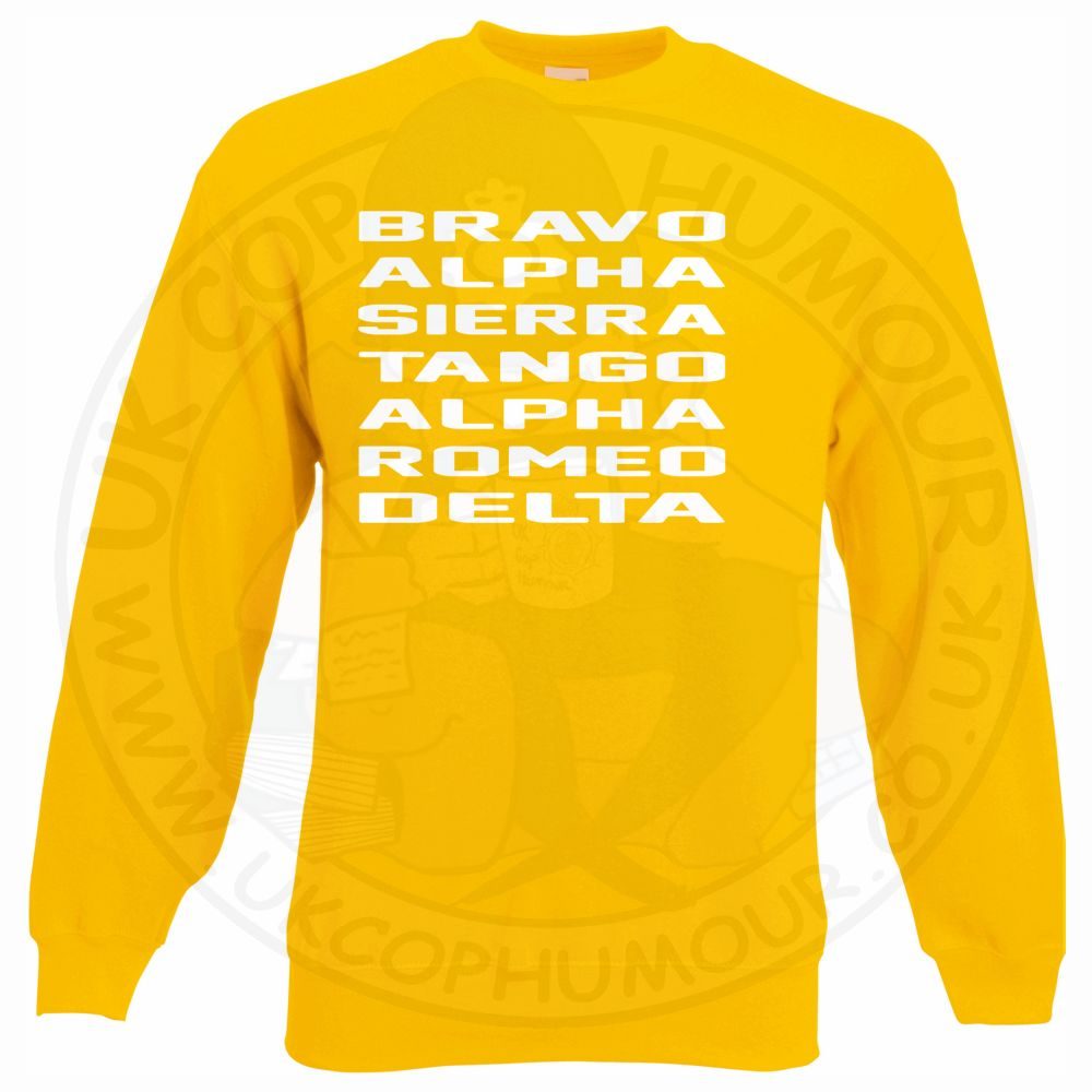 Bravo Alpha Sierra Tango Alpha Romeo Delta Sweatshirt - Image 11