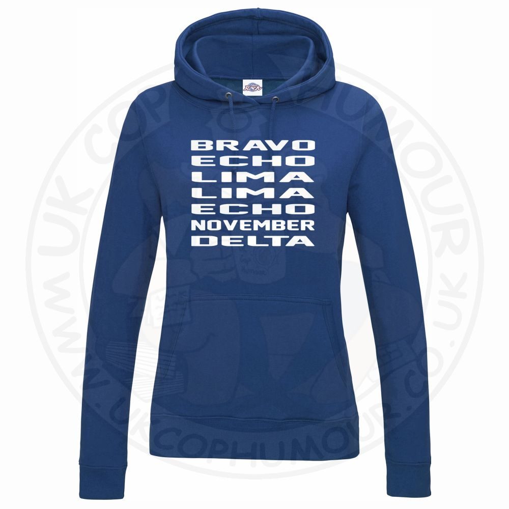 Womens Bravo Echo Lima Lima Echo November Delta Hoodie - Image 12