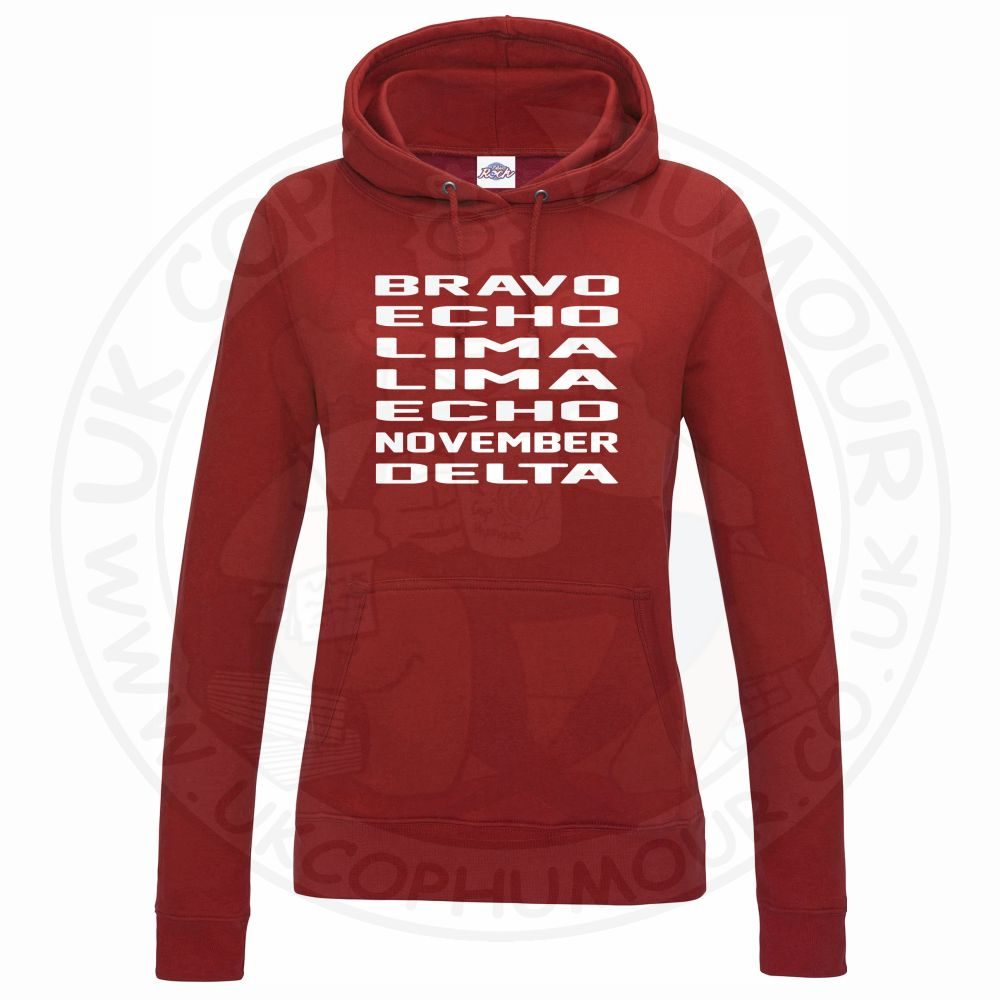Womens Bravo Echo Lima Lima Echo November Delta Hoodie - Image 11