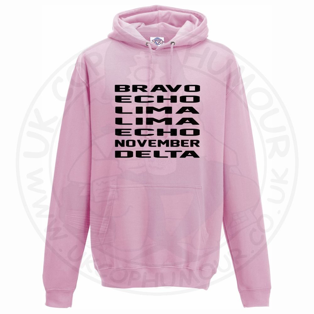 Unisex Bravo Echo Lima Lima Echo November Delta Hoodie - Image 2
