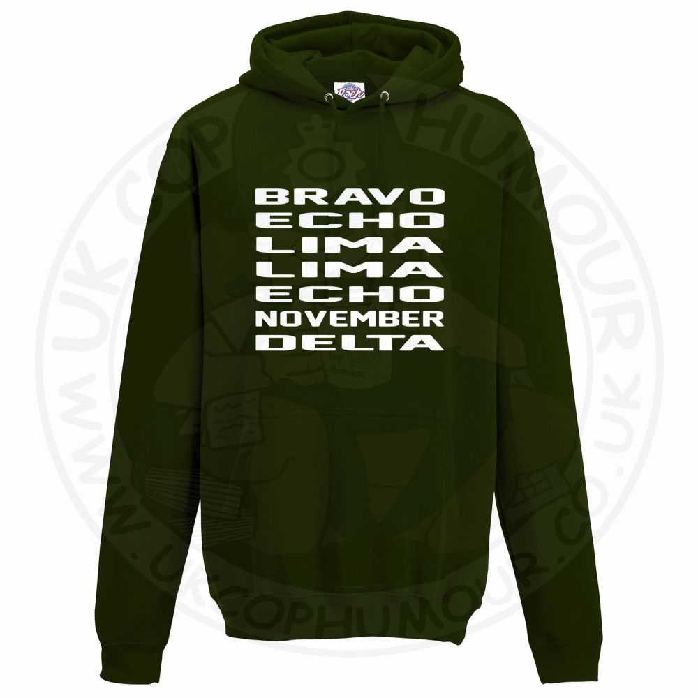 Unisex Bravo Echo Lima Lima Echo November Delta Hoodie - Image 4