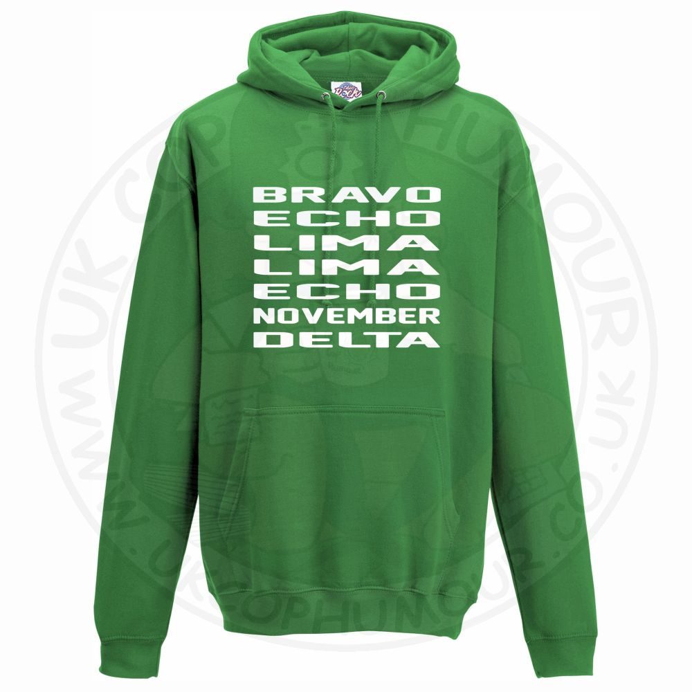 Unisex Bravo Echo Lima Lima Echo November Delta Hoodie - Image 5