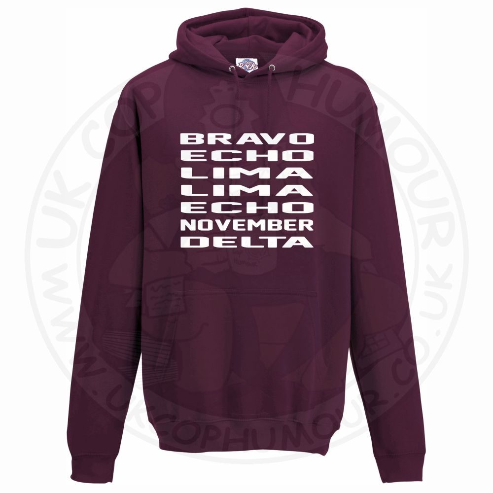 Unisex Bravo Echo Lima Lima Echo November Delta Hoodie - Image 8