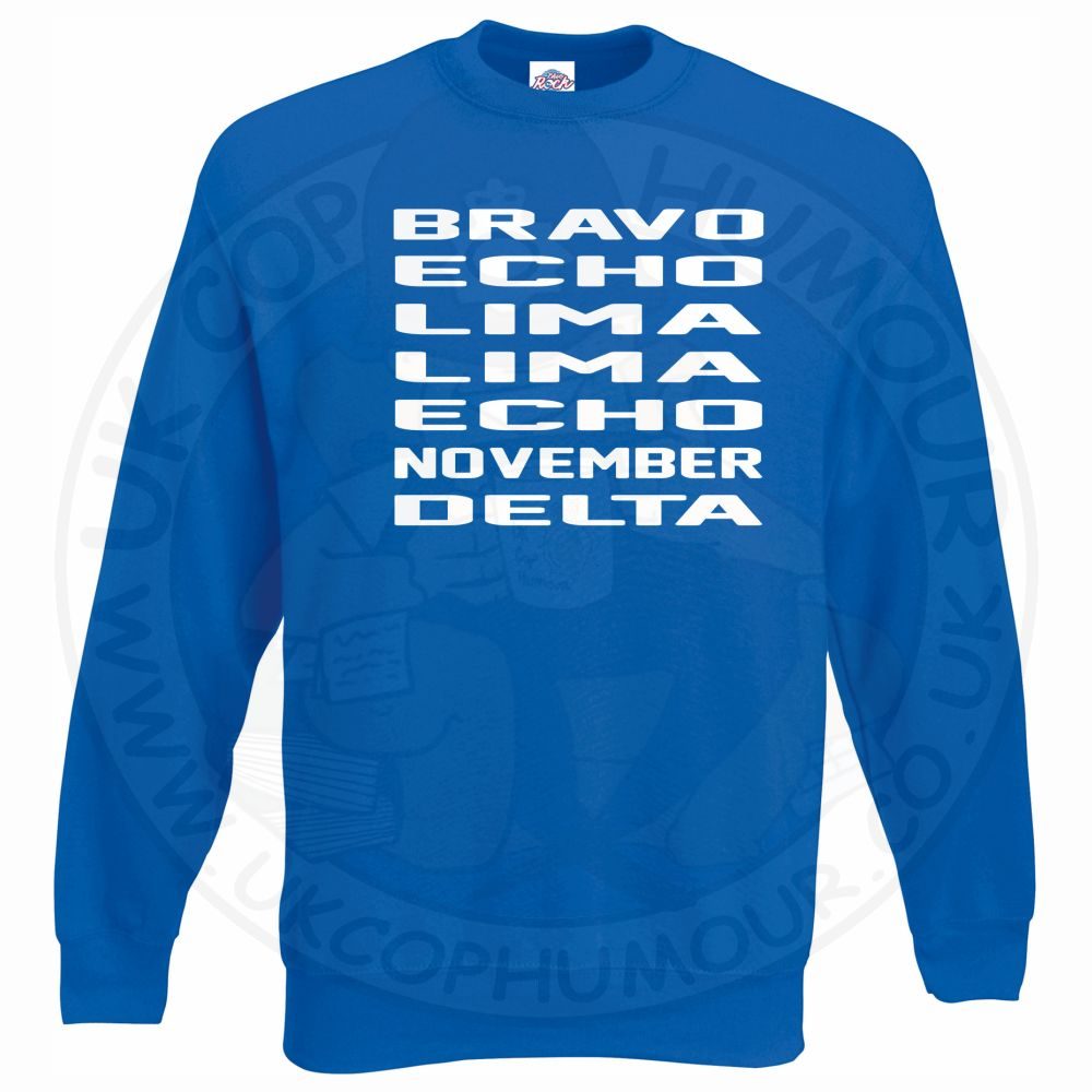 Bravo Echo Lima Lima Echo November Delta Sweatshirt - Image 8