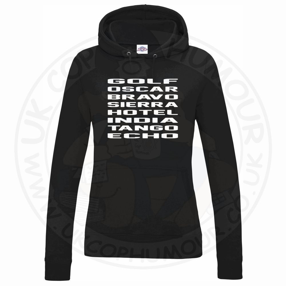 Womens Golf Oscar Bravo Sierra Hotel India Tango Echo Hoodie - Image 2