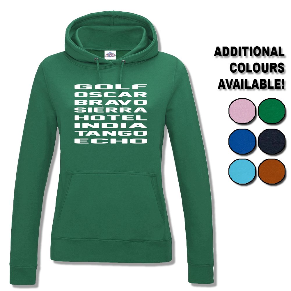 Womens Golf Oscar Bravo Sierra Hotel India Tango Echo Hoodie