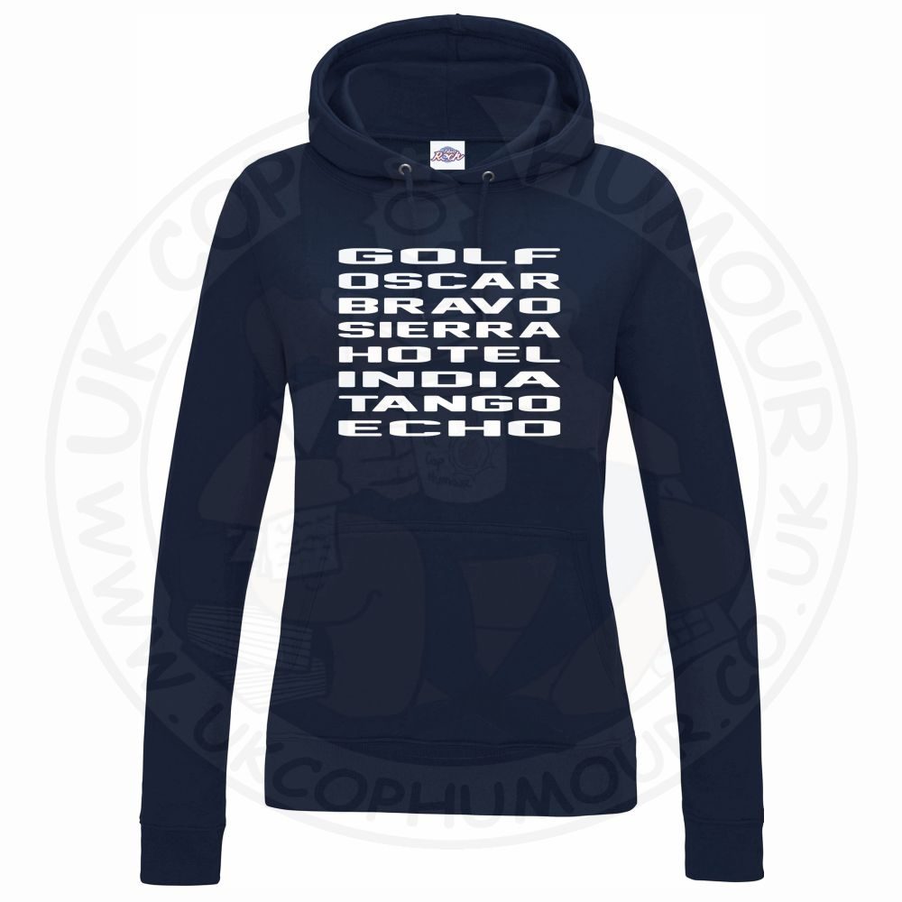 Womens Golf Oscar Bravo Sierra Hotel India Tango Echo Hoodie - Image 7