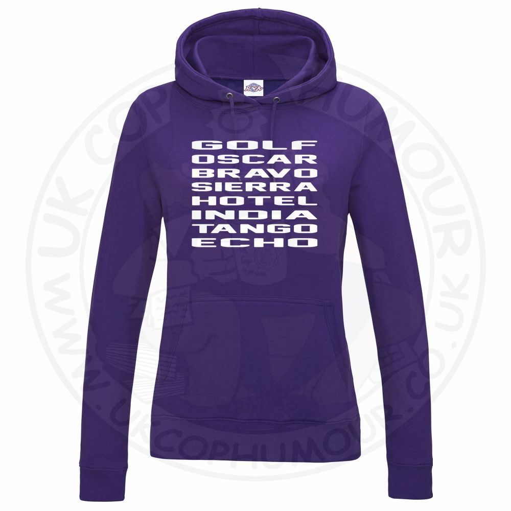 Womens Golf Oscar Bravo Sierra Hotel India Tango Echo Hoodie - Image 10