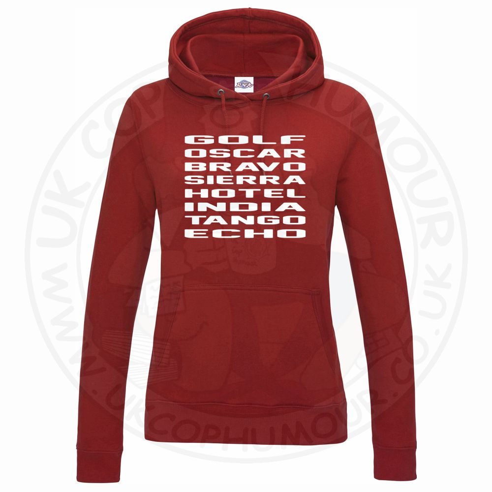 Womens Golf Oscar Bravo Sierra Hotel India Tango Echo Hoodie - Image 11