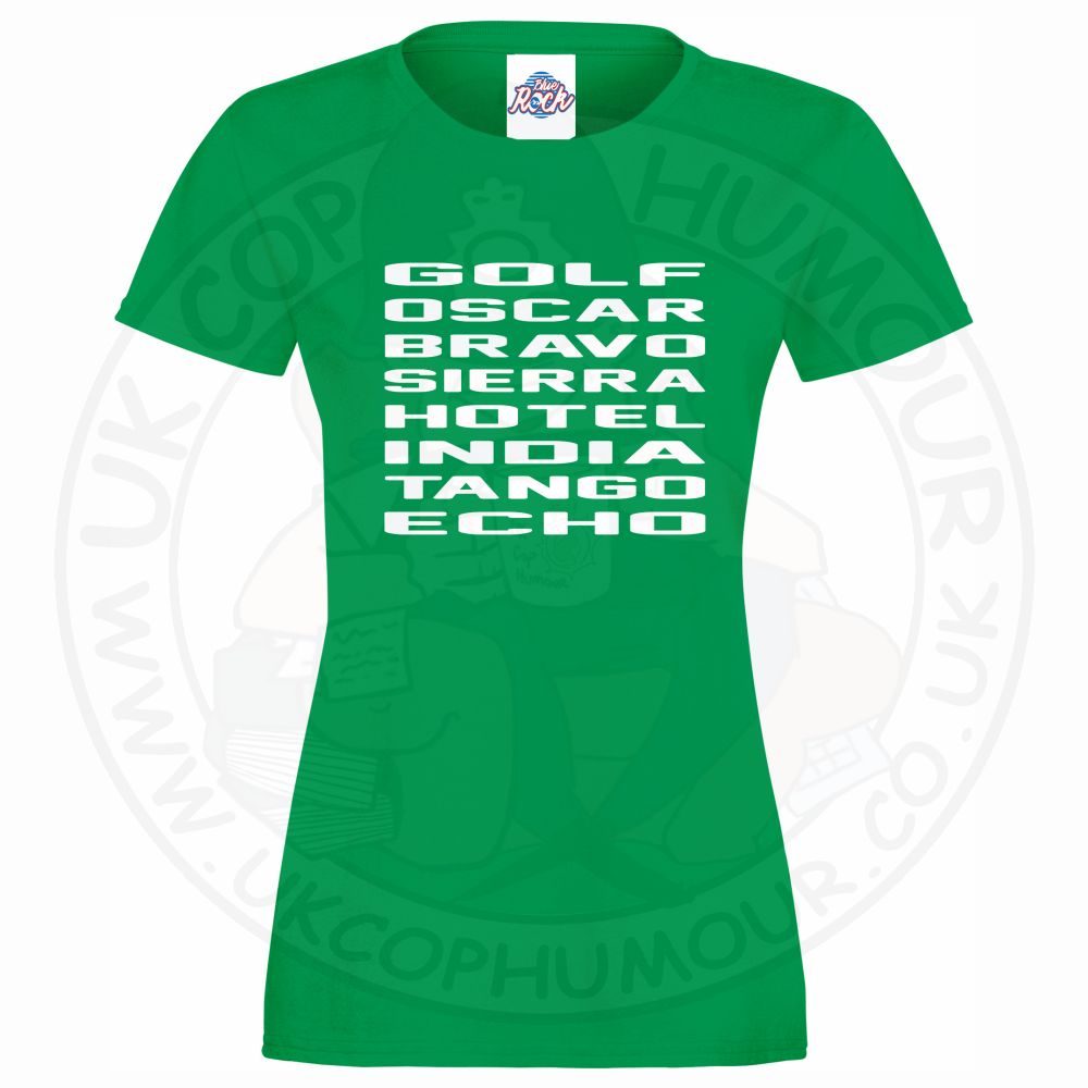 Womens Golf Oscar Bravo Sierra Hotel India Tango Echo T-Shirt - Image 3