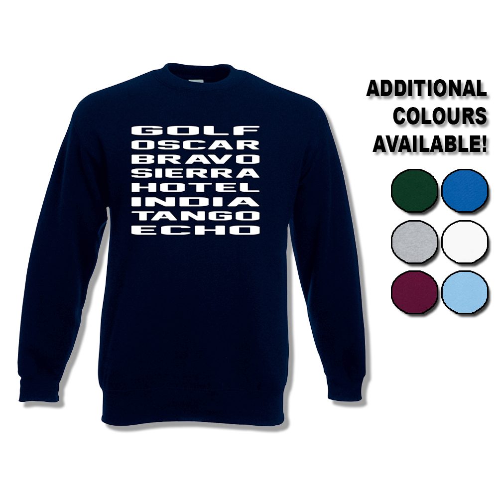 Golf Oscar Bravo Sierra Hotel India Tango Echo Sweatshirt