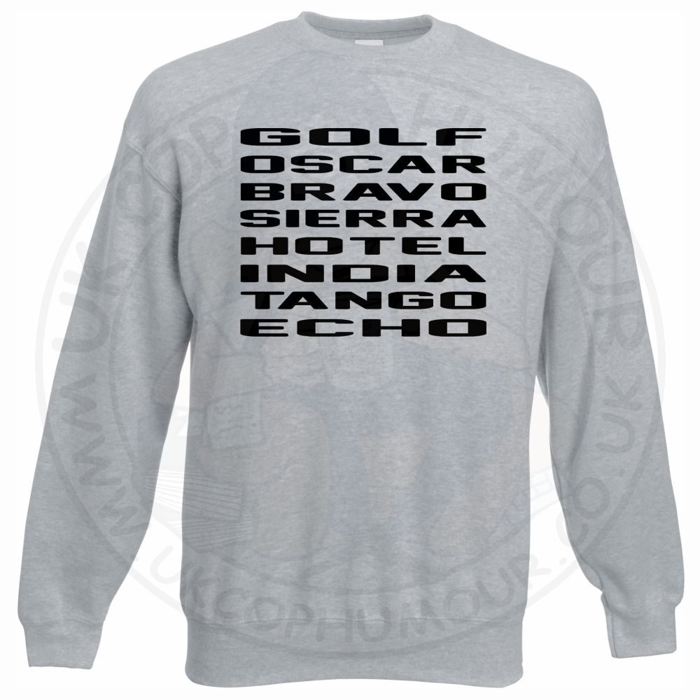 Golf Oscar Bravo Sierra Hotel India Tango Echo Sweatshirt - Image 4