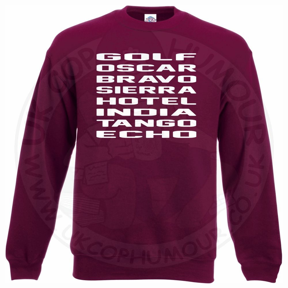 Golf Oscar Bravo Sierra Hotel India Tango Echo Sweatshirt - Image 5