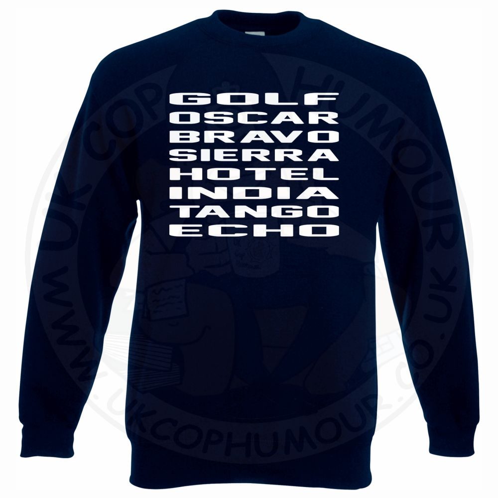 Golf Oscar Bravo Sierra Hotel India Tango Echo Sweatshirt - Image 6