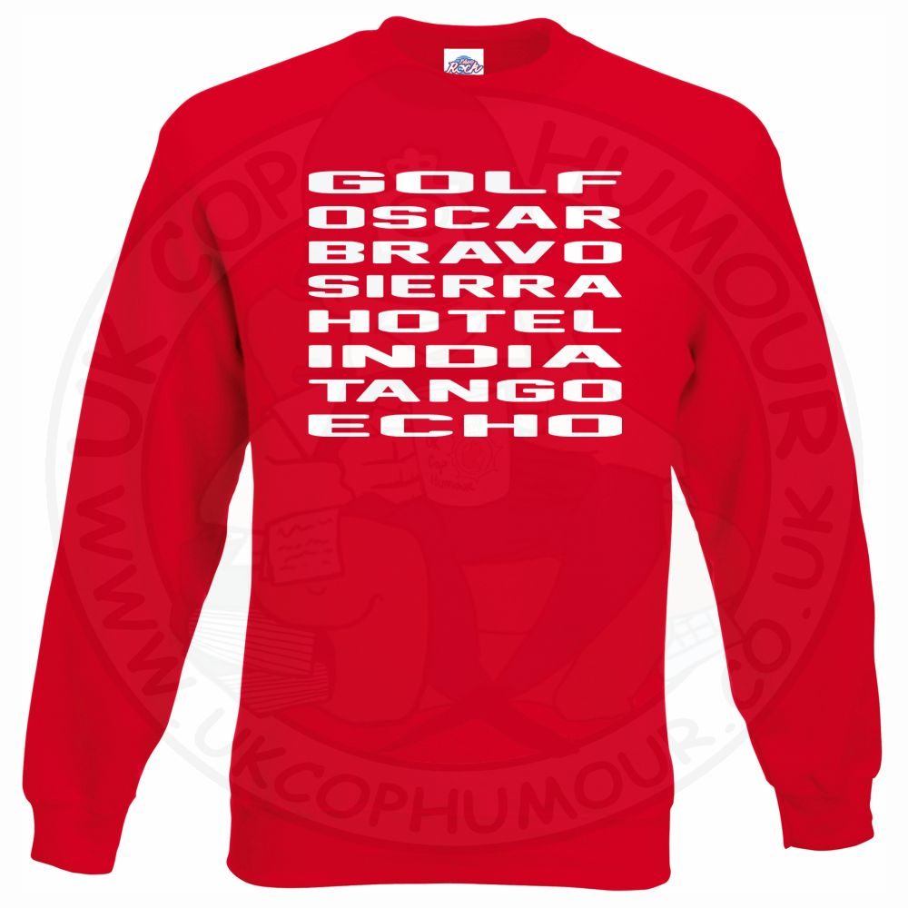 Golf Oscar Bravo Sierra Hotel India Tango Echo Sweatshirt - Image 7