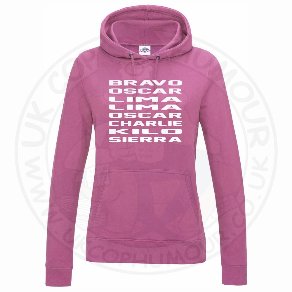 Womens Bravo Oscar Lima Lima Oscar Charlie Kilo Sierra Hoodie - Image 10
