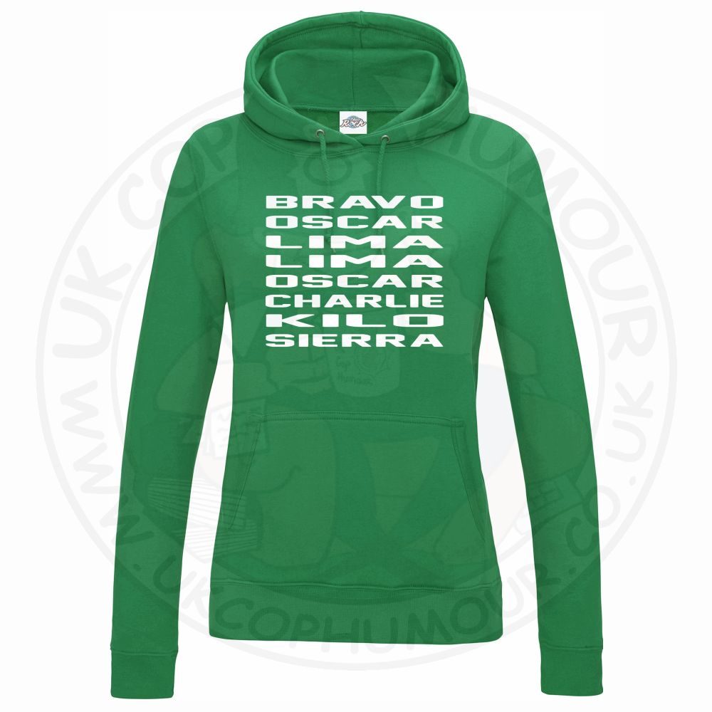 Womens Bravo Oscar Lima Lima Oscar Charlie Kilo Sierra Hoodie - Image 4