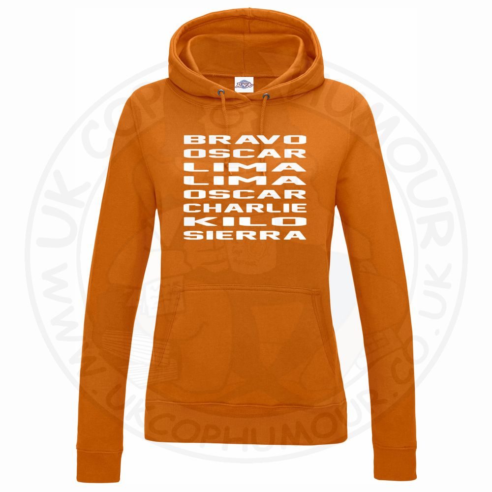 Womens Bravo Oscar Lima Lima Oscar Charlie Kilo Sierra Hoodie - Image 9